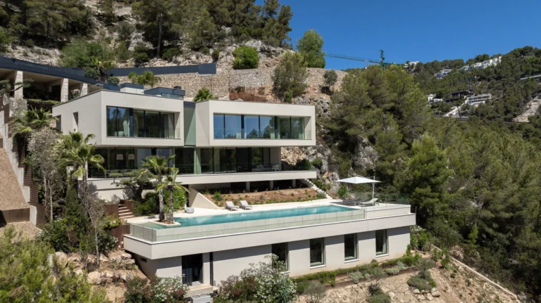 Bendinat family villa Mallorca with private gardens and mountain views representing luxury properties for families with young children