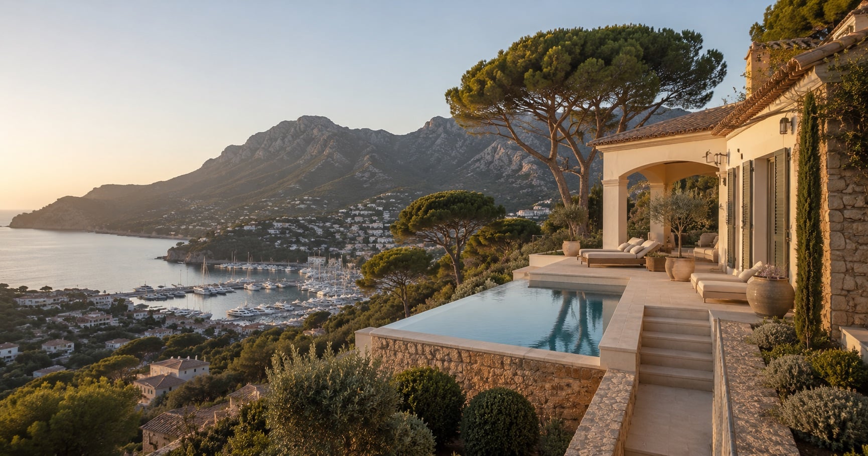 Luxury villa in Port d'Andratx, Mallorca, overlooking the harbour