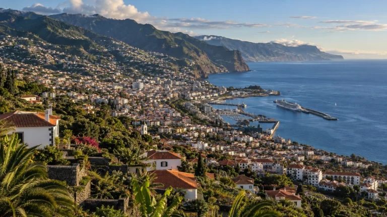 Funchal's amphitheatre of hillside homes above the bay.