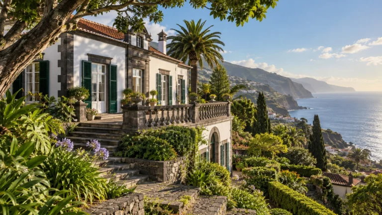 A classic Madeiran quinta with a terraced garden and Atlantic view.